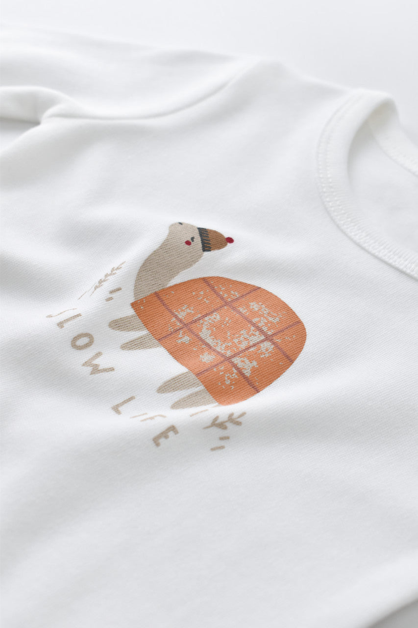 Set 3 piese Broscuta cu body, pantalonasi si vestuta din 80%bumbac organic si 20% poliester - , BabyCosy